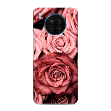 Силиконовый чехол на Huawei Honor 50 Lite с принтом Цветы розы Силиконовый чехол на Huawei Honor 50 Lite с принтом Цветы розы