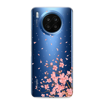 Силиконовый чехол на Huawei Honor 50 Lite с принтом Ветка сакуры