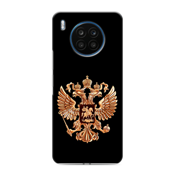 Силиконовый чехол на Huawei Honor 50 Lite с принтом Герб России золотой Силиконовый чехол на Huawei Honor 50 Lite с принтом Герб России золотой