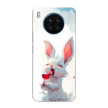 Силиконовый чехол на Huawei Honor 50 Lite с принтом кролик зайчик