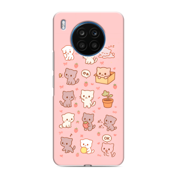 Силиконовый чехол на Huawei Honor 50 Lite с принтом Hello Kitty Хелоу Кити