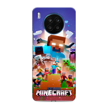 Силиконовый чехол на Huawei Honor 50 Lite с принтом Майнкрафт Minecraft Силиконовый чехол на Huawei Honor 50 Lite с принтом Майнкрафт Minecraft