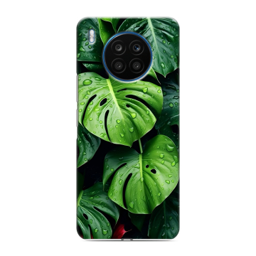 Силиконовый чехол на Huawei Honor 50 Lite с принтом Листья