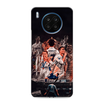 Силиконовый чехол на Huawei Honor 50 Lite с принтом Реал Роналдо Real Ronaldo