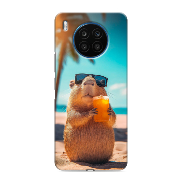 Силиконовый чехол на Huawei Honor 50 Lite с принтом Капибара