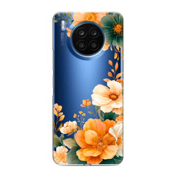 Силиконовый чехол на Huawei Honor 50 Lite с принтом Цветы принт