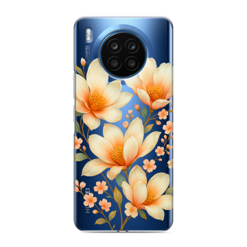 Силиконовый чехол на Huawei Honor 50 Lite с принтом Цветы