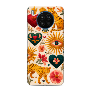 Силиконовый чехол на Huawei Honor 50 Lite с принтом Модный принт