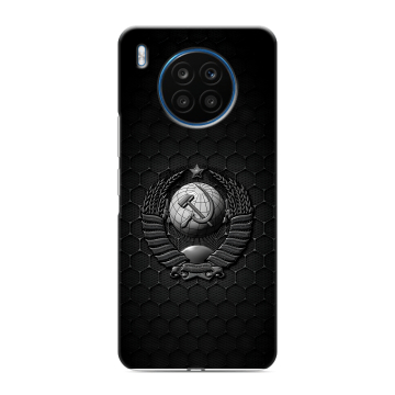 Силиконовый чехол на Huawei Honor 50 Lite с принтом Герб Флаг СССР