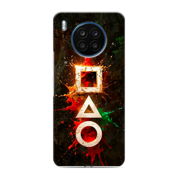 Силиконовый чехол на Huawei Honor 50 Lite с принтом Squid Game Игра кальмара