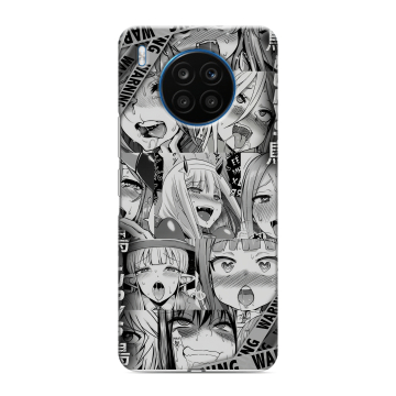 Силиконовый чехол на Huawei Honor 50 Lite с принтом Ahegao Ахегао Аниме