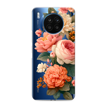 Силиконовый чехол на Huawei Honor 50 Lite с принтом цветы