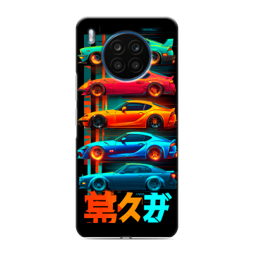 Силиконовый чехол на Huawei Honor 50 Lite с принтом машины тачки