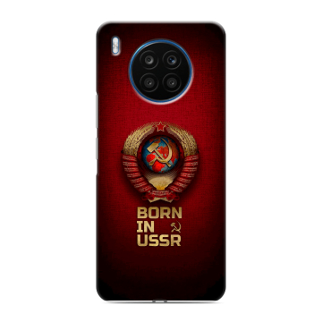 Силиконовый чехол на Huawei Honor 50 Lite с принтом Флаг Герб СССР