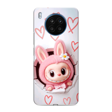 Силиконовый чехол на Huawei Honor 50 Lite с принтом Labubu Лабубу