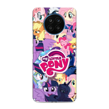Силиконовый чехол на Huawei Honor 50 Lite с принтом My little pony Дружба чудо