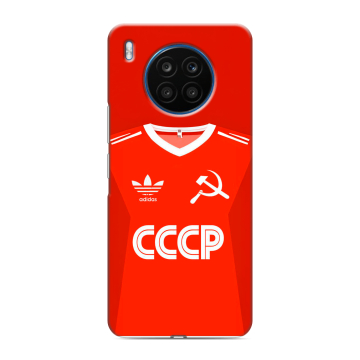 Силиконовый чехол на Huawei Honor 50 Lite с принтом Флаг Герб СССР