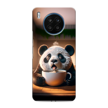 Силиконовый чехол на Huawei Honor 50 Lite с принтом смешная панда