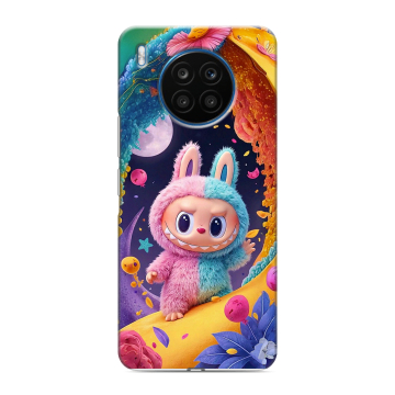 Силиконовый чехол на Huawei Honor 50 Lite с принтом Labubu Лабубу