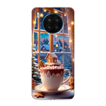 Силиконовый чехол на Huawei Honor 50 Lite с принтом Новый год