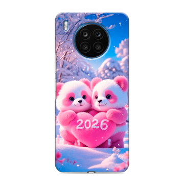 Силиконовый чехол на Huawei Honor 50 Lite с принтом Новый год