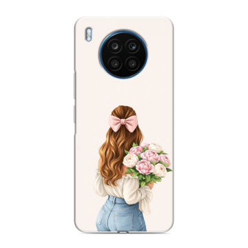 Силиконовый чехол на Huawei Honor 50 Lite с принтом женский