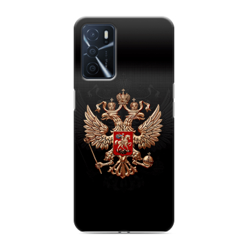 Силиконовый чехол на OPPO A16 с принтом Герб России Силиконовый чехол на OPPO A16 с принтом Герб России