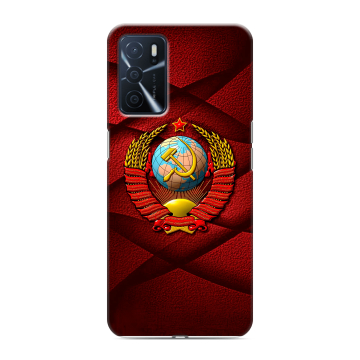 Силиконовый чехол на OPPO A16 с принтом Герб СССР Силиконовый чехол на OPPO A16 с принтом Герб СССР