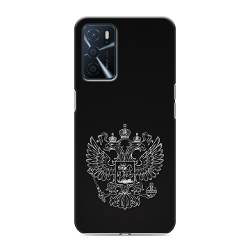 Силиконовый чехол на OPPO A16 с принтом Герб России