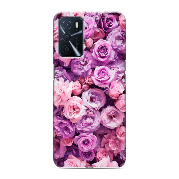 Силиконовый чехол на OPPO A16 с принтом лавандовые розы Силиконовый чехол на OPPO A16 с принтом лавандовые розы