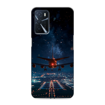 Силиконовый чехол на OPPO A16 с принтом самолет Силиконовый чехол на OPPO A16 с принтом самолет