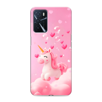 Силиконовый чехол на OPPO A16 с принтом Единорог Силиконовый чехол на OPPO A16 с принтом Единорог