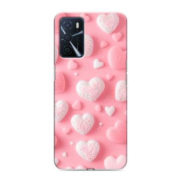 Силиконовый чехол на OPPO A16 с принтом Сердечки Силиконовый чехол на OPPO A16 с принтом Сердечки