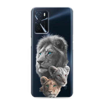 Силиконовый чехол на OPPO A16 с принтом Львы Силиконовый чехол на OPPO A16 с принтом Львы