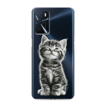 Силиконовый чехол на OPPO A16 с принтом Котенок Силиконовый чехол на OPPO A16 с принтом Котенок