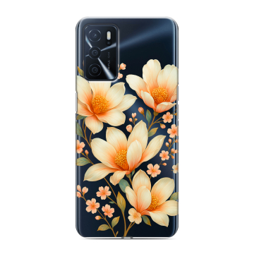 Силиконовый чехол на OPPO A16 с принтом Цветы Силиконовый чехол на OPPO A16 с принтом Цветы