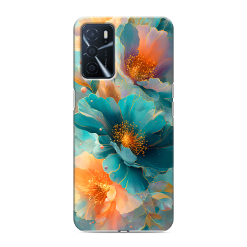 Силиконовый чехол на OPPO A16 с принтом Цветы Силиконовый чехол на OPPO A16 с принтом Цветы