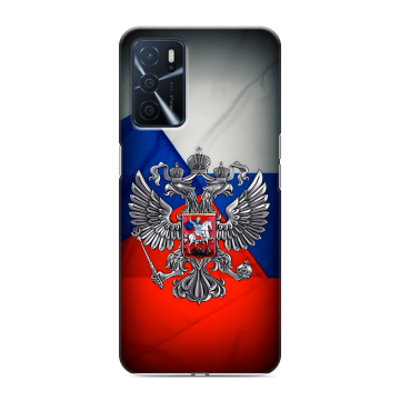Силиконовый чехол на OPPO A16 с принтом Флаг России Силиконовый чехол на OPPO A16 с принтом Флаг России