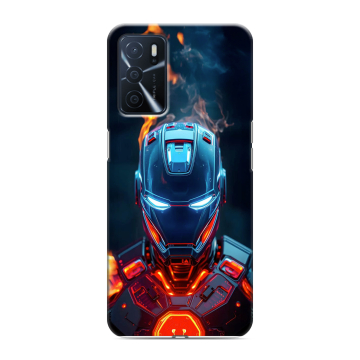 Силиконовый чехол на OPPO A16 с принтом IronMan Железный человек