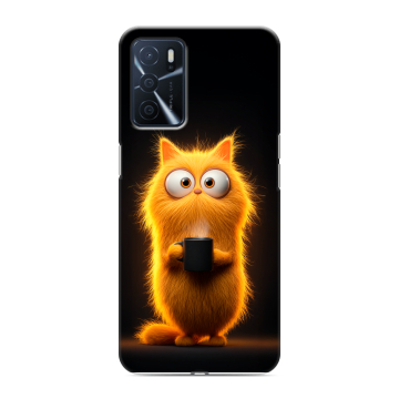 Силиконовый чехол на OPPO A16 с принтом Смешной кот Силиконовый чехол на OPPO A16 с принтом Смешной кот