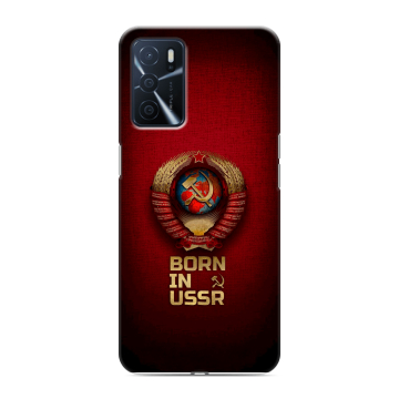 Силиконовый чехол на OPPO A16 с принтом Флаг Герб СССР Силиконовый чехол на OPPO A16 с принтом Флаг Герб СССР