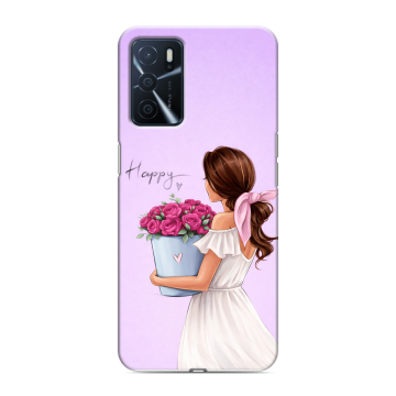 Силиконовый чехол на OPPO A16 с принтом женский Силиконовый чехол на OPPO A16 с принтом женский