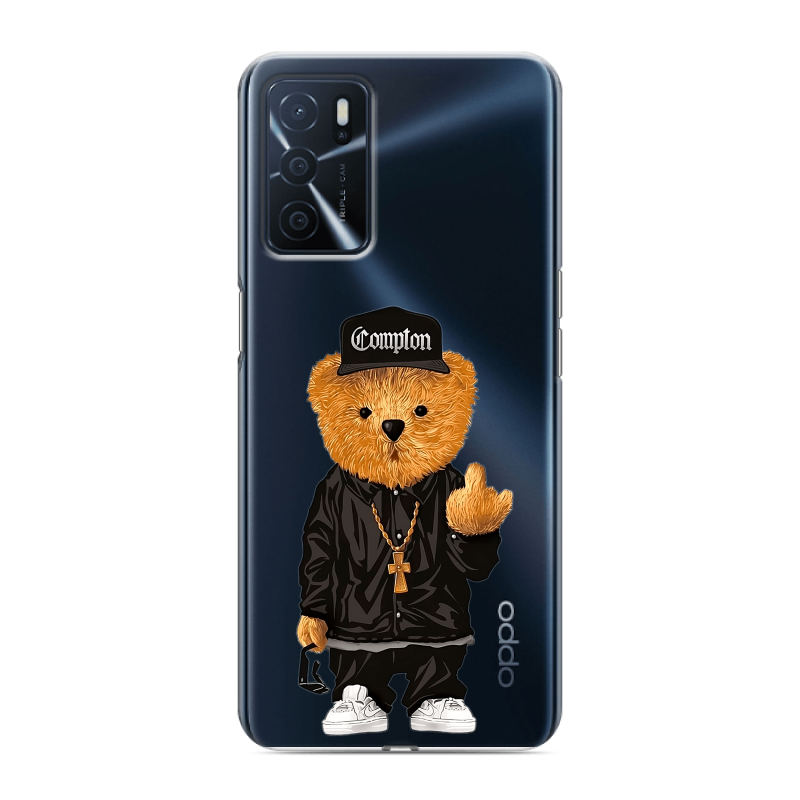 Силиконовый чехол на OPPO A16 с принтом Плюшевый медведь Силиконовый чехол на OPPO A16 с принтом Плюшевый медведь