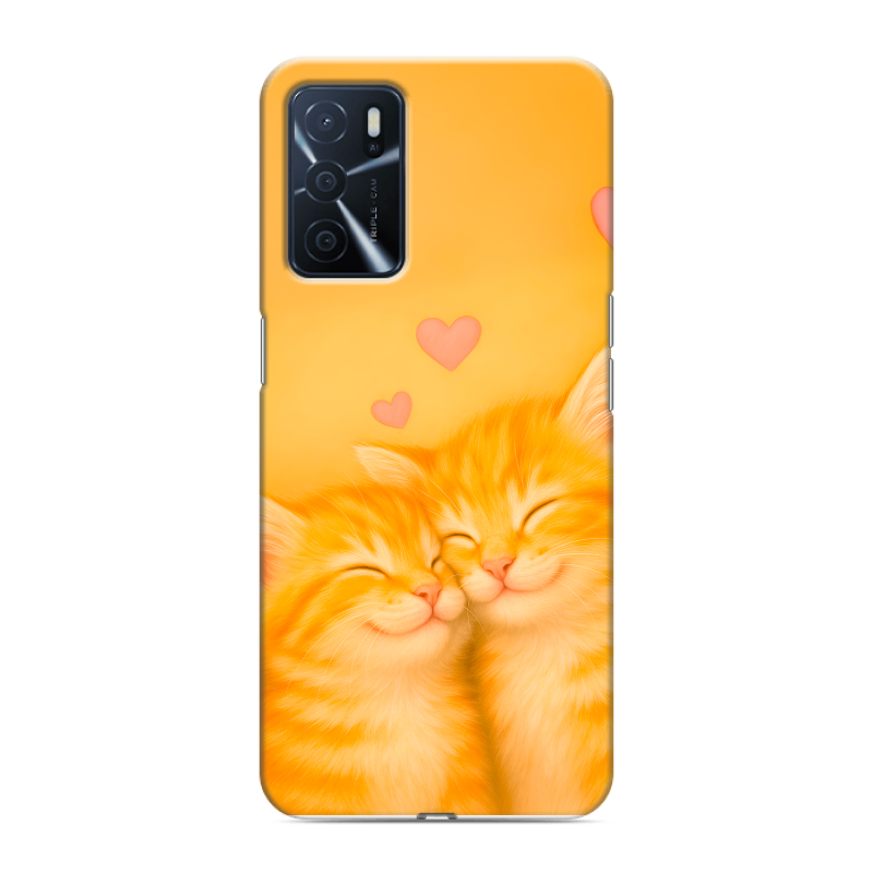Силиконовый чехол на OPPO A16 с принтом Милые котята Силиконовый чехол на OPPO A16 с принтом Милые котята
