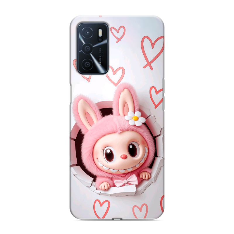 Силиконовый противоударный чехол на OPPO A16 с принтом Labubu Лабубу Силиконовый противоударный чехол на OPPO A16 с принтом Labubu Лабубу