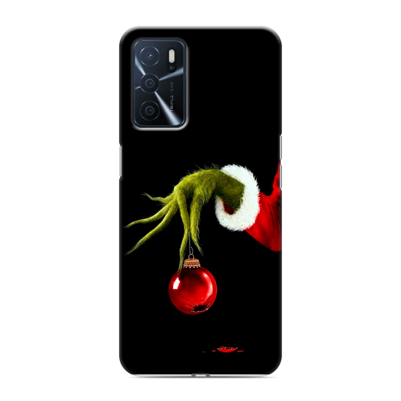 Силиконовый чехол на OPPO A16 с принтом Новый год Гринч Силиконовый чехол на OPPO A16 с принтом Новый год Гринч