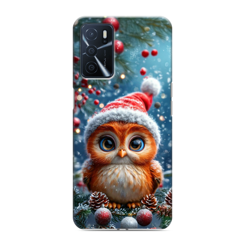 Силиконовый чехол на OPPO A16 с принтом Новый год Силиконовый чехол на OPPO A16 с принтом Новый год