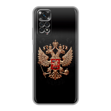 Силиконовый чехол на Xiaomi Redmi Note 11 с принтом Герб России Силиконовый чехол на Xiaomi Redmi Note 11 с принтом Герб России