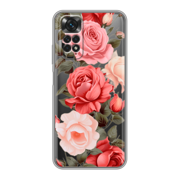 Силиконовый чехол на Xiaomi Redmi Note 11 с принтом Розы