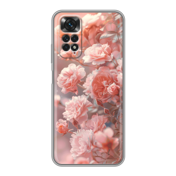 Силиконовый чехол на Xiaomi Redmi Note 11 с принтом Розовые розы